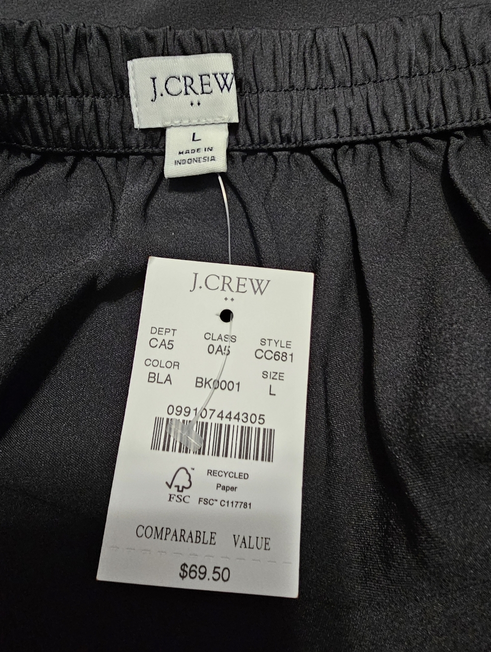 J.Crew Women's Black A-Line Mini Skirt Mininalist Sz Large - Picture 3 of 4
